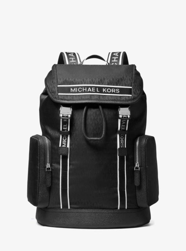 Panske Batohy Michael Kors Kent Logo Jacquard Čierne - Tasky Michael Kors Levně | UFWHT-9105